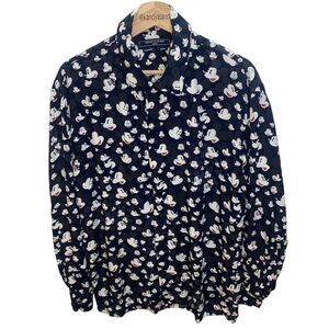 ERNEST LE GAMIN DISNEY Women’s Mickey Mouse Long Sleeve Button Down L/XL